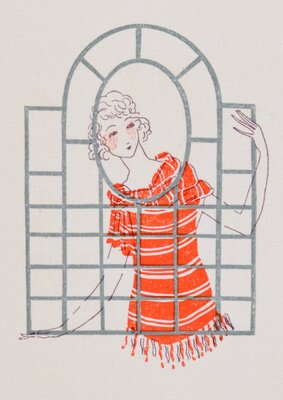 Woman looking through window